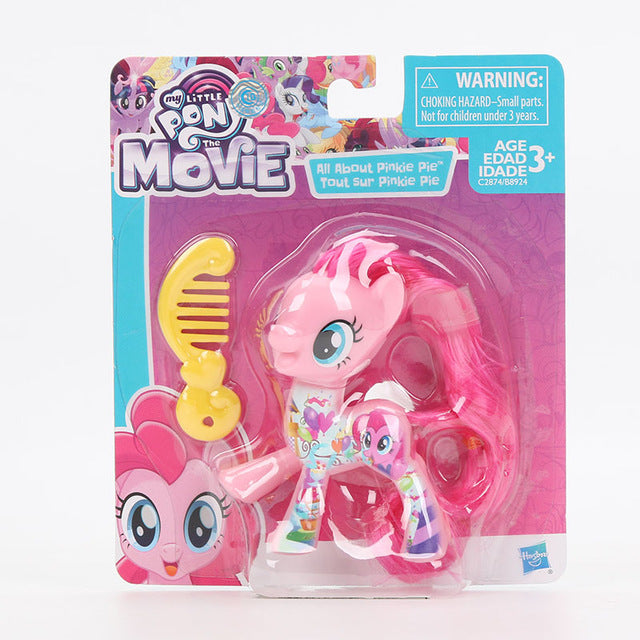 My Little Pony Toys the Movie DJ Pon-3 Big Mcintosh Rainbow Dash Pinkie Pie Rarity PVC Action Figure Collectible Model Doll