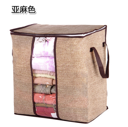 new Non-woven Portable Clothes Storage Bag Organizer 45.5*51*29cm Folding Closet Organizer For Pillow Quilt Blanket Bedding