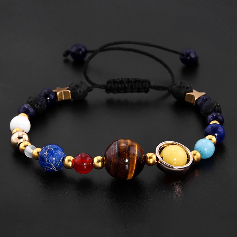Planetary Charmed Beads Energy Bracelet