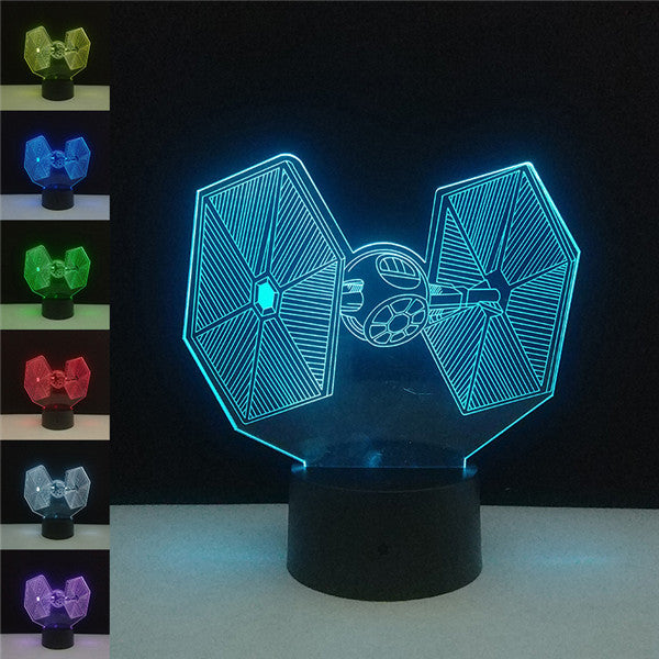 Stars Wars LED 3D Night Lights Creative Led Illusion Lamp Light Desk Table Lamp Lighting 7 Color Change Luminaria New Year Gifts