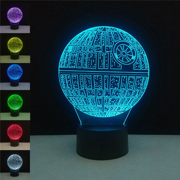 Stars Wars LED 3D Night Lights Creative Led Illusion Lamp Light Desk Table Lamp Lighting 7 Color Change Luminaria New Year Gifts