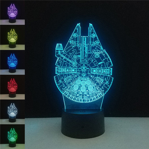 Stars Wars LED 3D Night Lights Creative Led Illusion Lamp Light Desk Table Lamp Lighting 7 Color Change Luminaria New Year Gifts