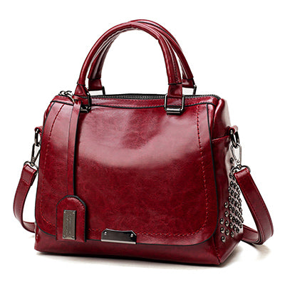 New Fashion Handbags PU Leather Women Rivet Bags Casual Tote Ladies Bag Crossbody Bags For Women Luxury Brand Bolsa Feminina