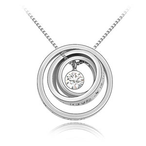Fashion Brand Necklaces & Pendants Crystal From Austria Round Circles Necklace Casual Jewelry Brincos Birthday Gift