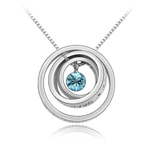 Fashion Brand Necklaces & Pendants Crystal From Austria Round Circles Necklace Casual Jewelry Brincos Birthday Gift