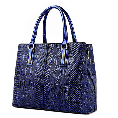 New Fashion PU Leather Women Bag Ladies Luxury Snake Shoulder Bags Designer Handbags High Quality Spring Ladies Tote Bag