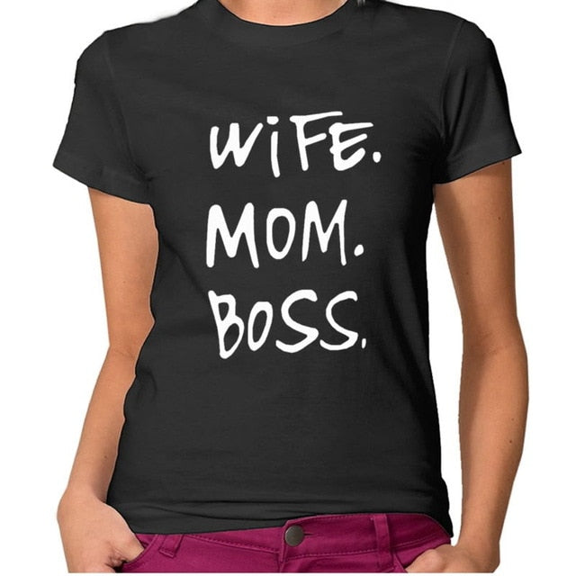 Women's WIFE MOM BOSS T-Shirt