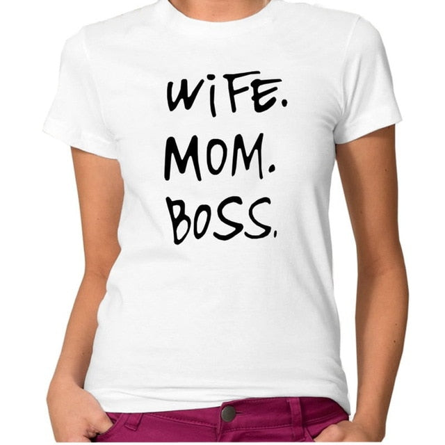 Women's WIFE MOM BOSS T-Shirt