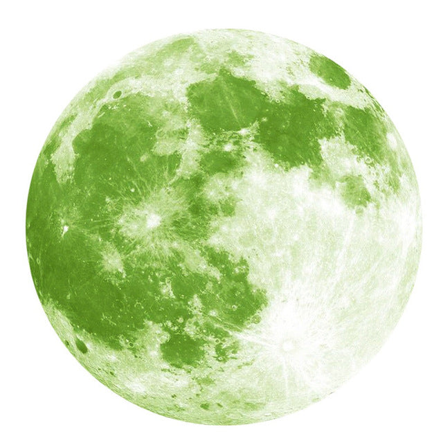 30cm 3D Luminous Moon Sticker Large Moon Fluorescent Wall Sticker