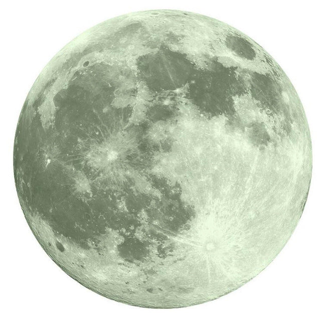 30cm 3D Luminous Moon Sticker Large Moon Fluorescent Wall Sticker