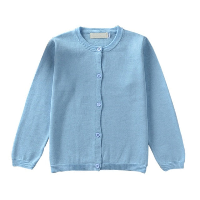 Kids Sweaters Boy Sweater For Girls Candy Color Knitted Cotton Outerwear Cardigan Menina