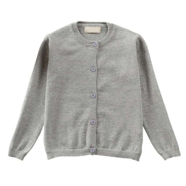 Kids Sweaters Boy Sweater For Girls Candy Color Knitted Cotton Outerwear Cardigan Menina