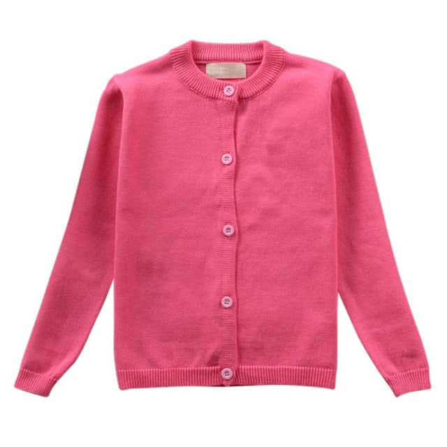 Kids Sweaters Boy Sweater For Girls Candy Color Knitted Cotton Outerwear Cardigan Menina