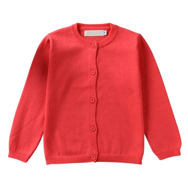 Kids Sweaters Boy Sweater For Girls Candy Color Knitted Cotton Outerwear Cardigan Menina