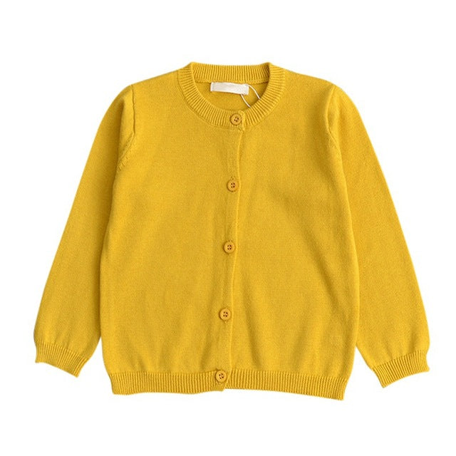 Kids Sweaters Boy Sweater For Girls Candy Color Knitted Cotton Outerwear Cardigan Menina