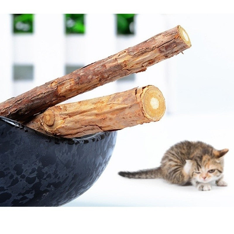 2 Pack: Pure Natural Wood Stick Catnip Cat Training Tool