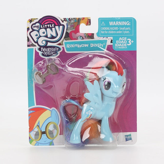 8cm My Little Pony Toys Friendship is Magic Pinkie Pie Rainbow Dash Fluttershy Songbird Serenade PVC Action Figure Model