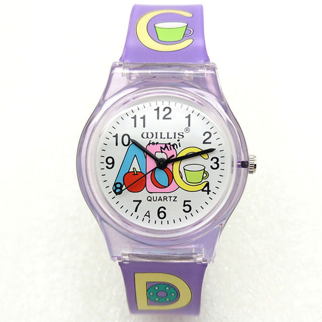 WILLIS Brand Leisure Women Waterproof Watch Flowers Pattern Students Kid Women Quartz Wrist Waterproof girl Silicone clock Watch