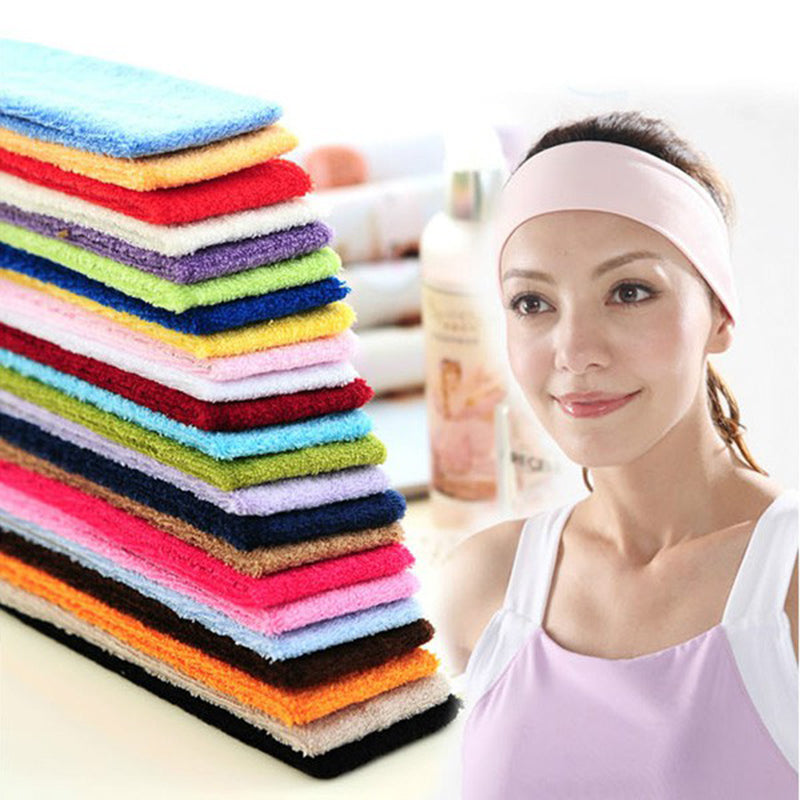 Fashion Women Headband Headwear Candy Color Hair Ribbon 7CM Popular Summer Absorb Sweat Yoga Sports Styling Accessory for girls