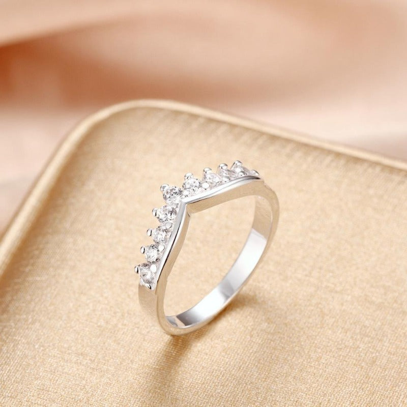 925 Sterling Silver CZ Crystal Woman Finger Rings For Wedding Engagement Charming Wreath Crown Jewelry