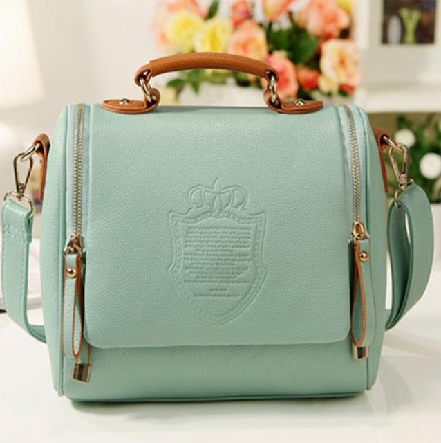 Casual Women Solid Cover Messenger Handbag