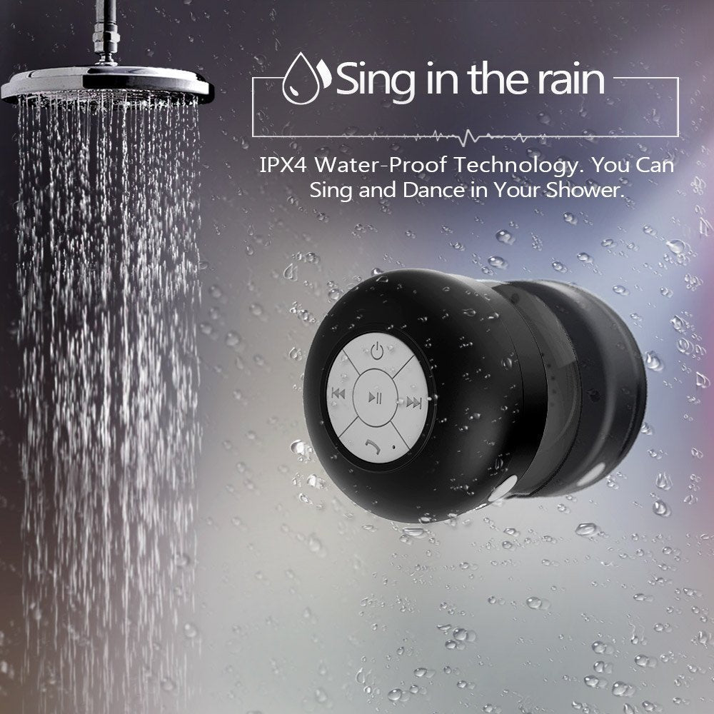 Mini Portable Waterproof Bluetooth Shower Speaker
