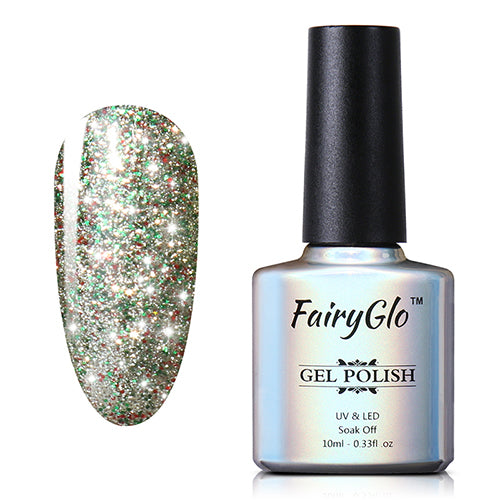 FairyGlo 10ML Bling Gel Polish Glitter Soak Off UV Gel Nail Polish Lacquer Primer Base Top Paint Hybrid Varnish Gellak Lucky