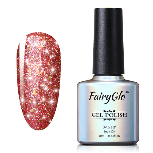 FairyGlo 10ML Bling Gel Polish Glitter Soak Off UV Gel Nail Polish Lacquer Primer Base Top Paint Hybrid Varnish Gellak Lucky