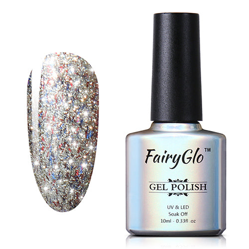 FairyGlo 10ML Bling Gel Polish Glitter Soak Off UV Gel Nail Polish Lacquer Primer Base Top Paint Hybrid Varnish Gellak Lucky