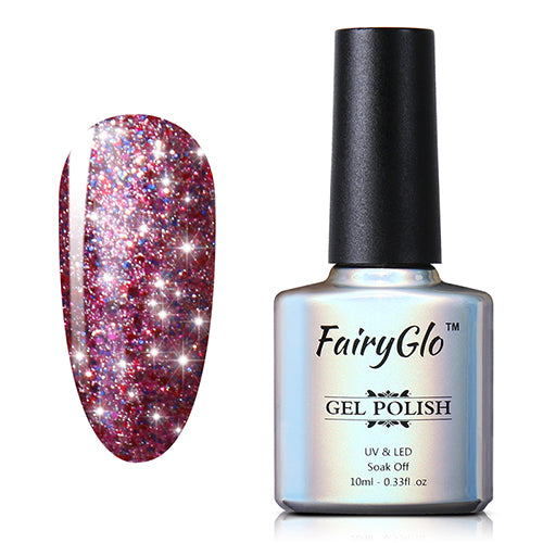 FairyGlo 10ML Bling Gel Polish Glitter Soak Off UV Gel Nail Polish Lacquer Primer Base Top Paint Hybrid Varnish Gellak Lucky