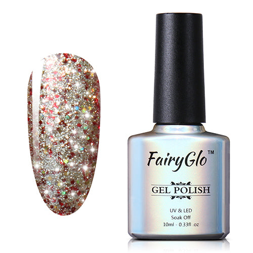 FairyGlo 10ML Bling Gel Polish Glitter Soak Off UV Gel Nail Polish Lacquer Primer Base Top Paint Hybrid Varnish Gellak Lucky