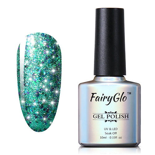 FairyGlo 10ML Bling Gel Polish Glitter Soak Off UV Gel Nail Polish Lacquer Primer Base Top Paint Hybrid Varnish Gellak Lucky