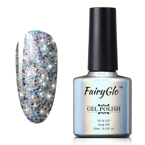 FairyGlo 10ML Bling Gel Polish Glitter Soak Off UV Gel Nail Polish Lacquer Primer Base Top Paint Hybrid Varnish Gellak Lucky