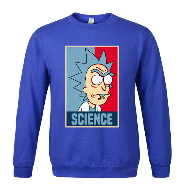 Anime RICK AND MORTY Science Print Sweatshirts Men new Spring Autumn Pullover Harajuku Brand Fitness Sportwear sweatshirt