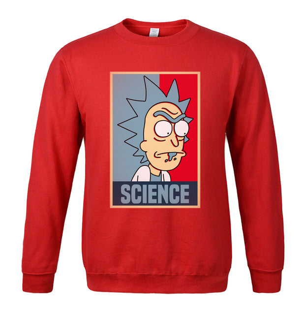 Anime RICK AND MORTY Science Print Sweatshirts Men new Spring Autumn Pullover Harajuku Brand Fitness Sportwear sweatshirt