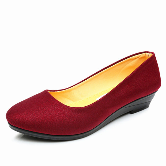 Women's Low Heel Slip-on Dress Shoes