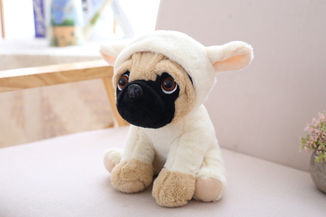 pug stuffed toy blue magic