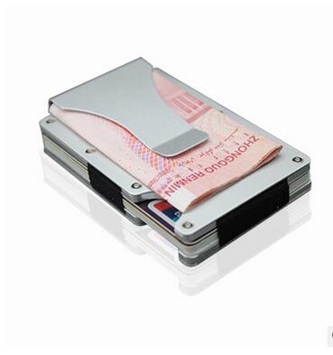 Slim Carbon Fiber RFID Protected Metal Card Holder Money Clip