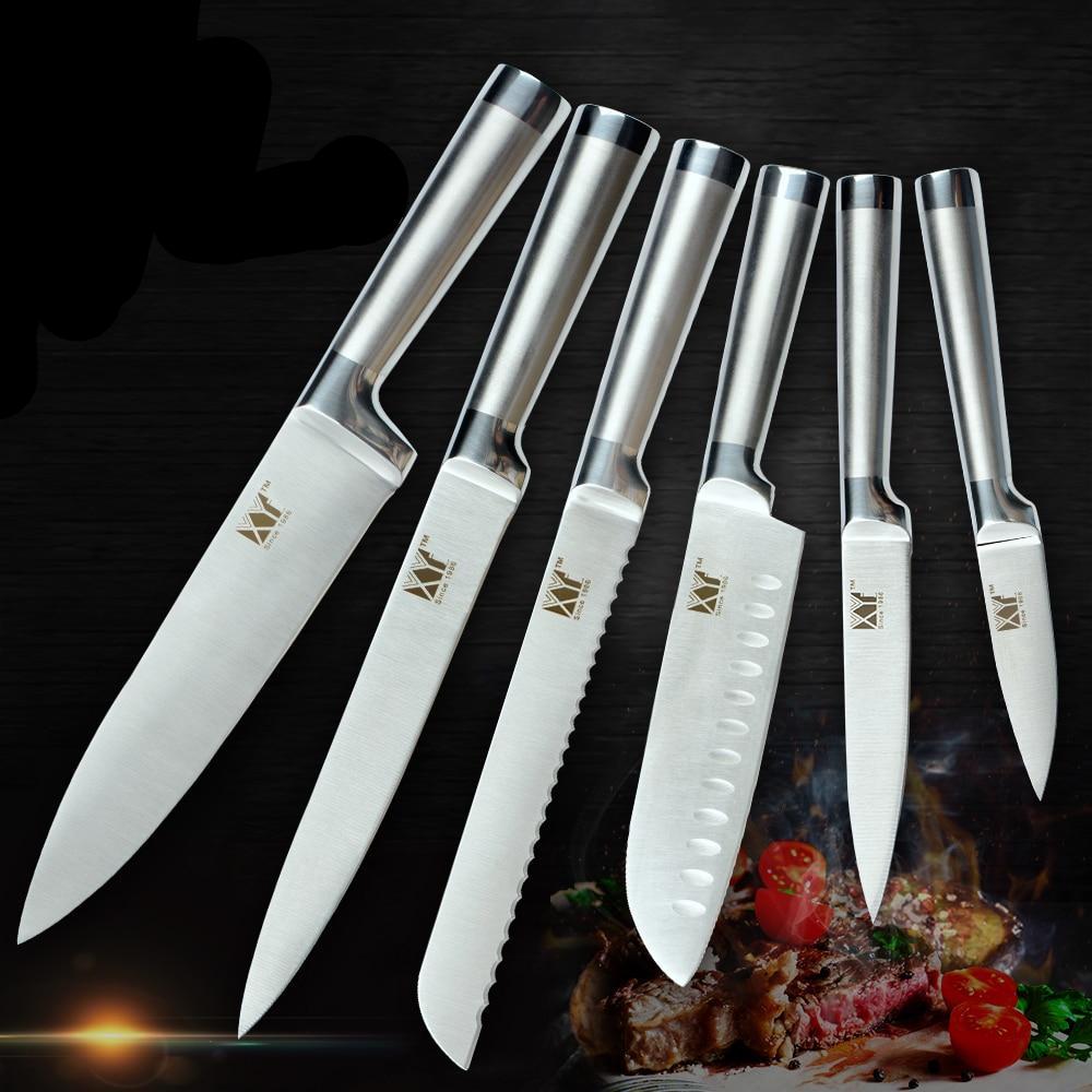 6 Piece: Top Quality Stainless Steel Kitchen Knives Set
