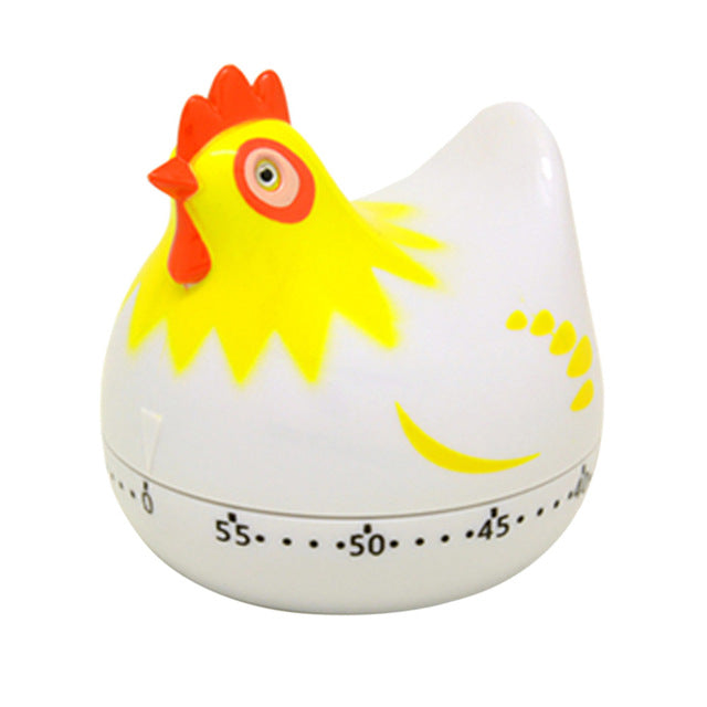 Kitchen Timers Dial Timers For Cooking Eggs Set Time Reminder Cute Animal Hen 60 Minutes Alarm Clock Loud  Desktop Clock F1226