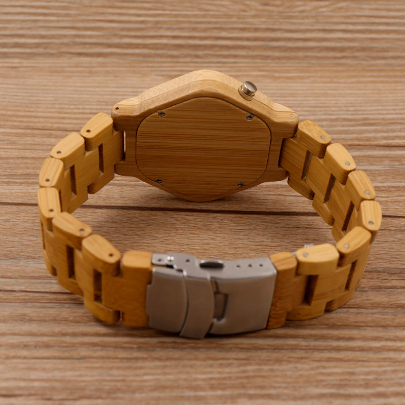 Men's Digital LED Wooden Wrist Watch