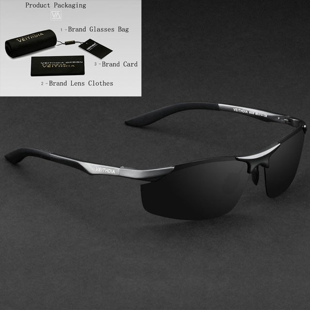 VEITHDIA Aluminum Magnesium Brand Designer Polarized Sunglasses Men's Glasses Driving Glasses Summer Eyewear Accessories for Men