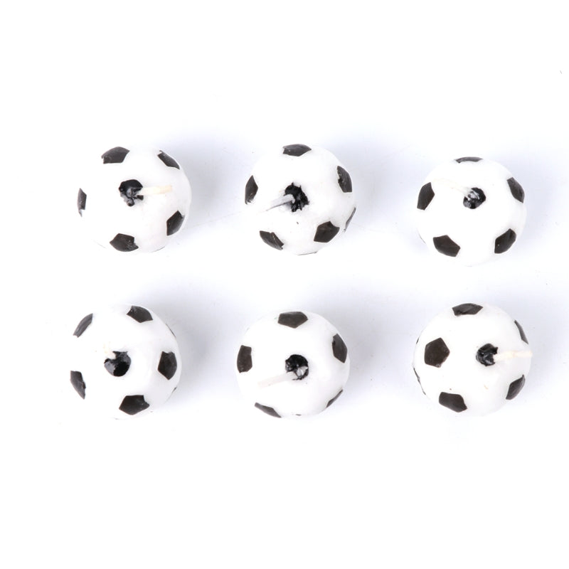 6Pcs/Set Soccer Ball Football Candles