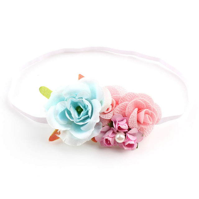 Newborn Flower Headbands Photography props Girls Rose Flower Headwear Newborn Hair Bands Hair Accessories