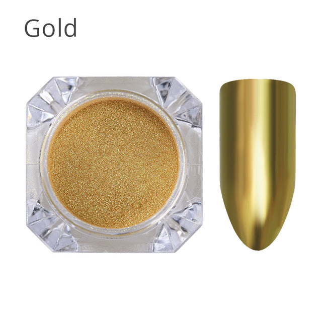 Rose Gold Mirror Nail Glitter Powder Gel Polish Chrome Pigment Dust Shinning Glitters Manicure Nail Art Decorations