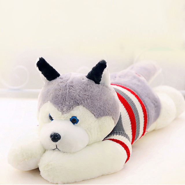 50cm 40cm Lovely Lifelike Siberian Husky Dog Plush Stuffed Animal Toys