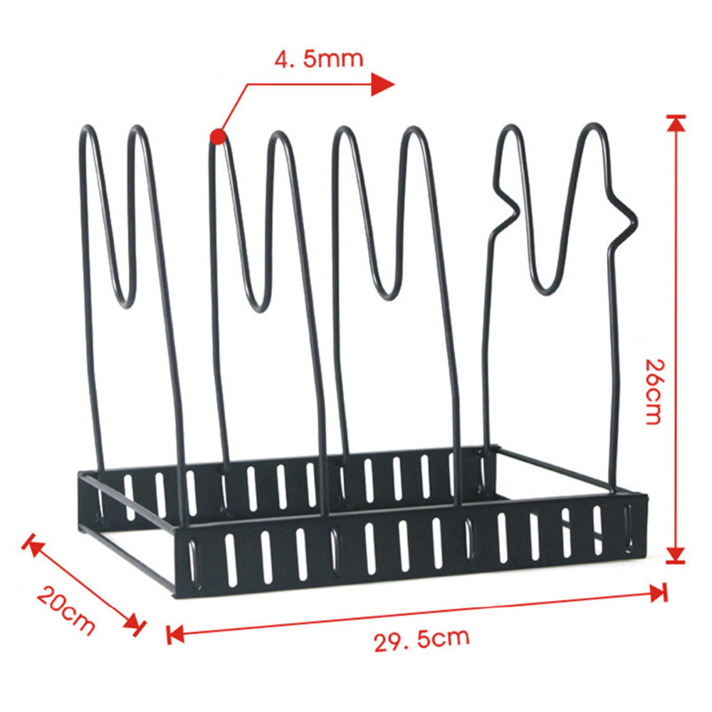 Stainless Steel Pan and Pot Kitchen Storage Organizer
