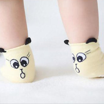 1 Pair: Infant Spring Anti-Slip Cotton Socks