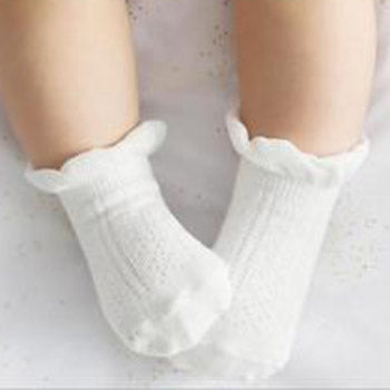 1 Pair: Infant Spring Anti-Slip Cotton Socks