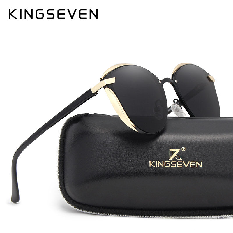 KINGSEVEN Cat Eye Sunglasses Women Fashion Ladies Sun Glasses Female Vintage Shades Oculos de sol Feminino UV400